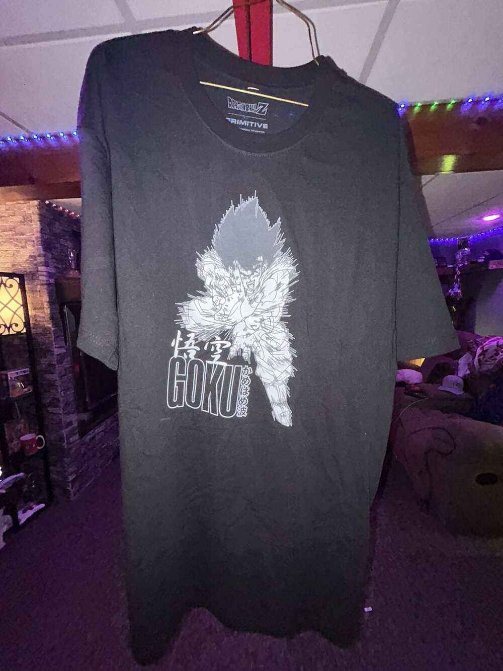 Primitive Dragon Ball Z Goku Energy T-Shirt Size XL Black
